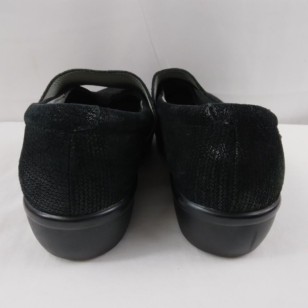 Alegría Lauryn Comfort Shoes Black Leather Work Clogs Adjustable Strap Women 38W - Picture 11 of 12